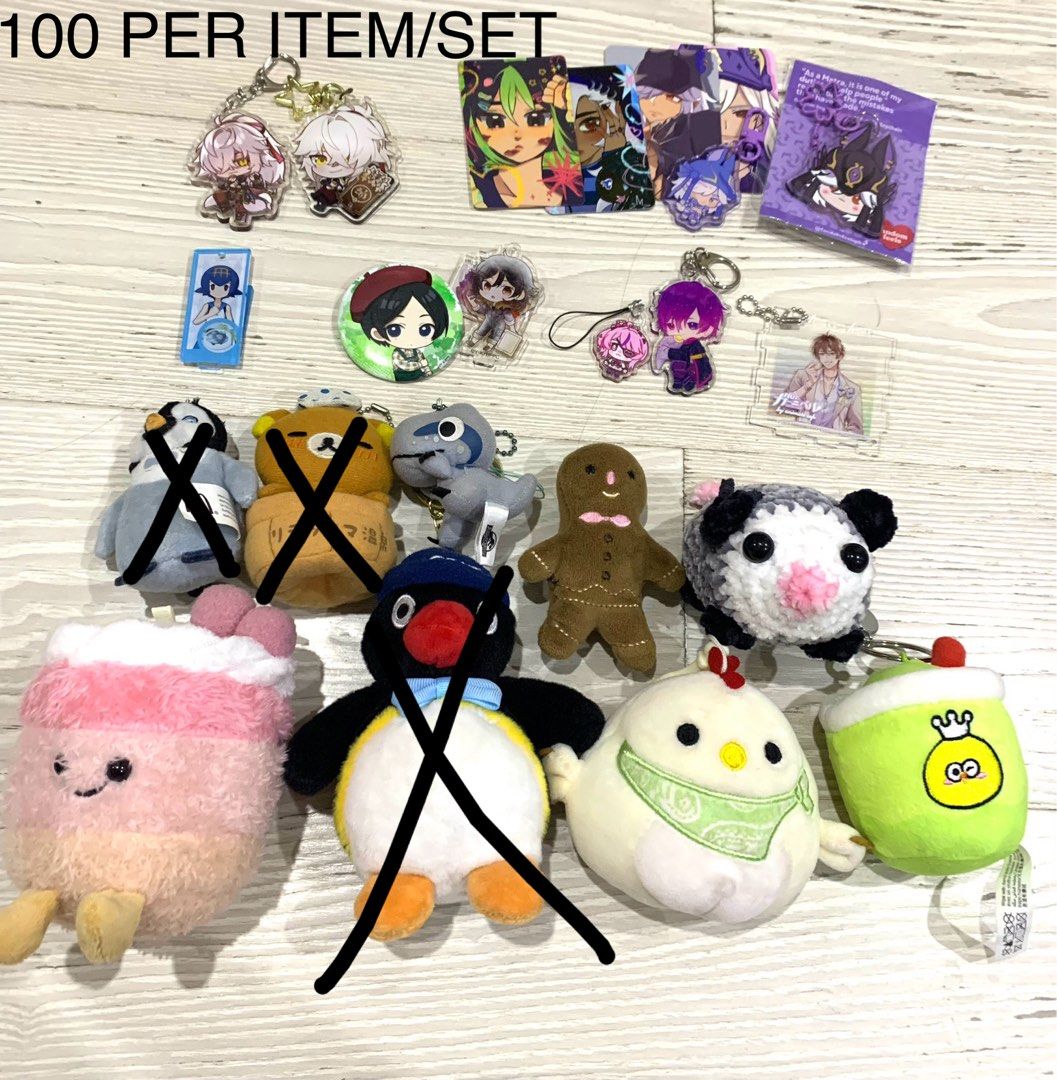 100 EACH / SET ‼️ Assorted Anime Keychains Plush Anik (Category: Plushies & Soft Toys) located in Pasig City. Submitted by applewings814 (Listing ID 1470351002, Image 1). Description: - official / fanmade # genshin cyno tighnari star rail jingyuan blue period maki nijisanji en uki violeta maria marionette nu carnival eiden pokemon .