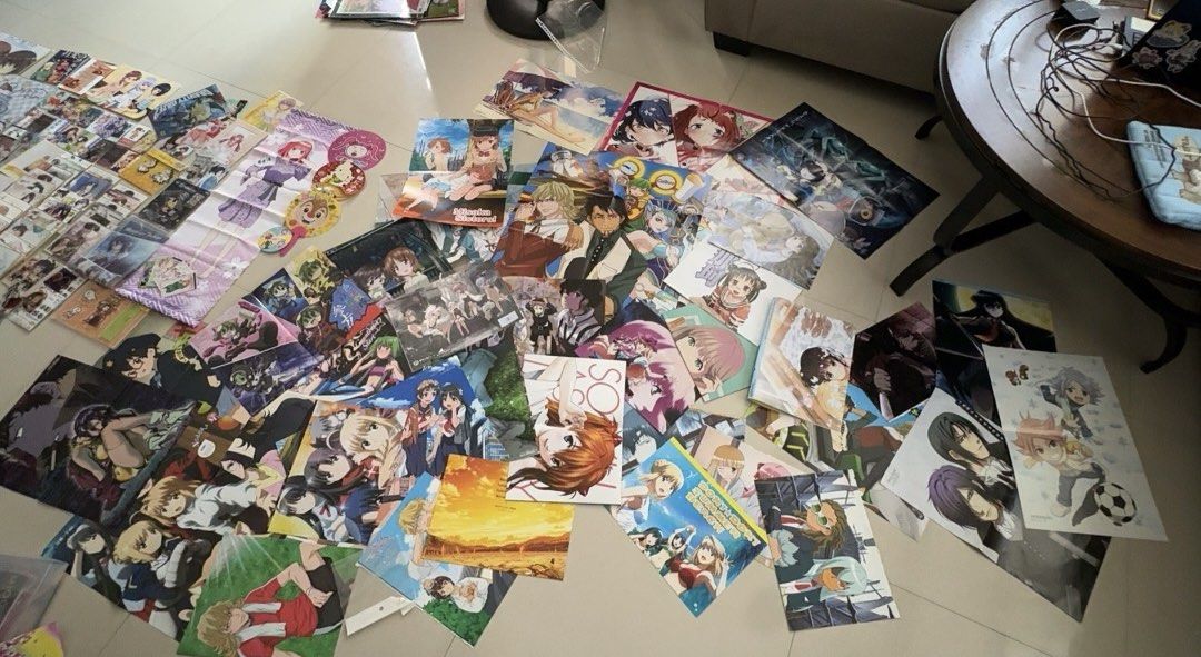 [100+ PCS] ANIME MERCH TAKE ALL (Category: Character Goods) located in Santa Rosa. Submitted by yagamibunny (Listing ID 1470402030, Image 2). Description: -SF shouldered by buyer -Includes 43 large posters, shikishi boards, cards, folders, cards, acrylics, CDs, keychains, etc .