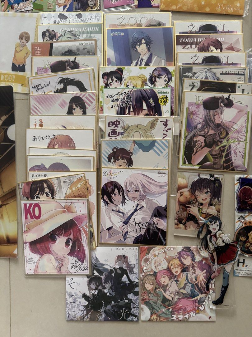 [100+ PCS] ANIME MERCH TAKE ALL (Category: Character Goods) located in Santa Rosa. Submitted by yagamibunny (Listing ID 1470402030, Image 3). Description: -SF shouldered by buyer -Includes 43 large posters, shikishi boards, cards, folders, cards, acrylics, CDs, keychains, etc .