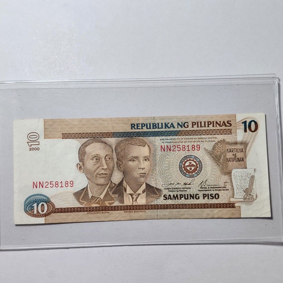 10 Piso Banknote (Category: Currency) located in Tagbilaran City. Submitted by bennycollectibles (Listing ID 1470485463, Image 1). Description: •Add an additional 150 for shipping.