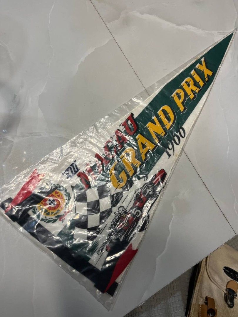 13th Macau Grand Prix held in 1966 (Category: Vintage Collectibles) located in Quezon City. Submitted by michypeachyy1 (Listing ID 1470441659, Image 1). Description: vintage felt souvenir pennant from the 13th Macau Grand Prix held in 1966 6000 plus shipping! For serious collectors if you know you know!! estimated 20 to 30 of these worldwide are likely to exist. Quick History • The Turn of an Era: The 13th Macau Grand Prix (1966) marked the exact