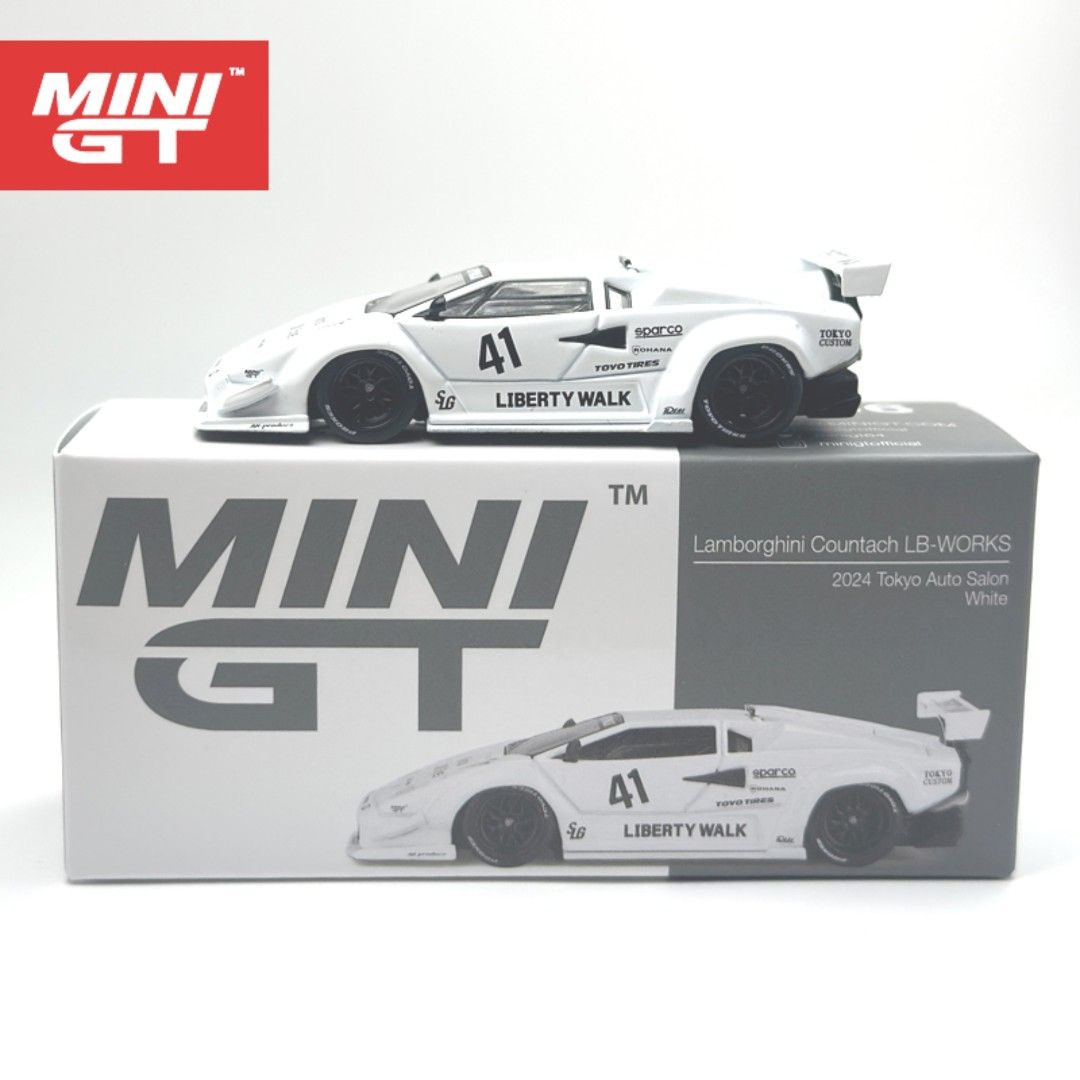 Miniy Countach 1/64 Mini GT 966 Lamborghini Countach LBWK LB Works White Diecast Car ...