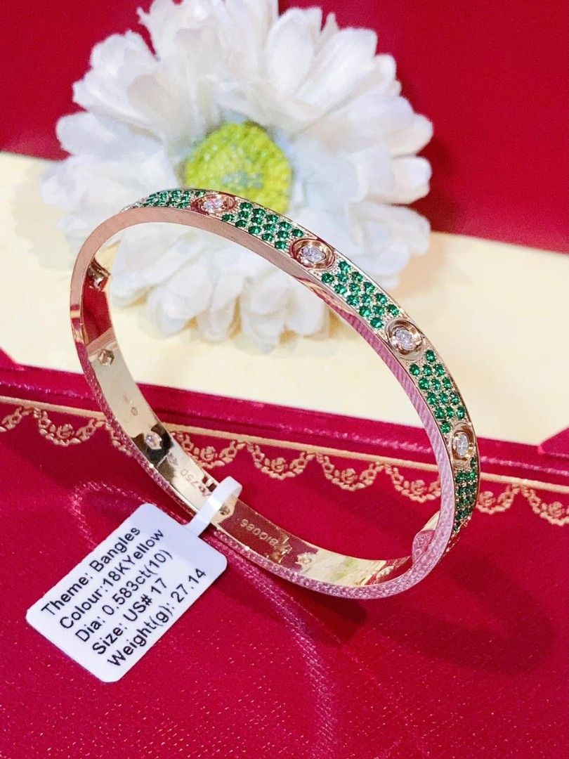 18k yg full pave diamond/ love bangle hk setting (Category: Luxury Accessories) located in Manila. Submitted by luxesparks (Listing ID 1470452668, Image 3). Description: .