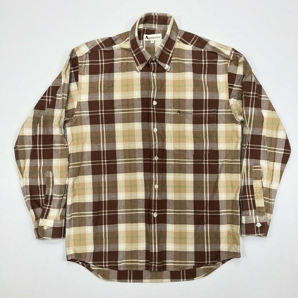 2000s Aquascutum Plaid Button Down Shirt (Category: Luxury Apparel) located in Manila. Submitted by josh_4386 (Listing ID 1470411906, Image 1). Description: 2000s Aquascutum Plaid Button Down Shirt. Size: S Measurements: W: 20.5 L: 27 ₱1200 .