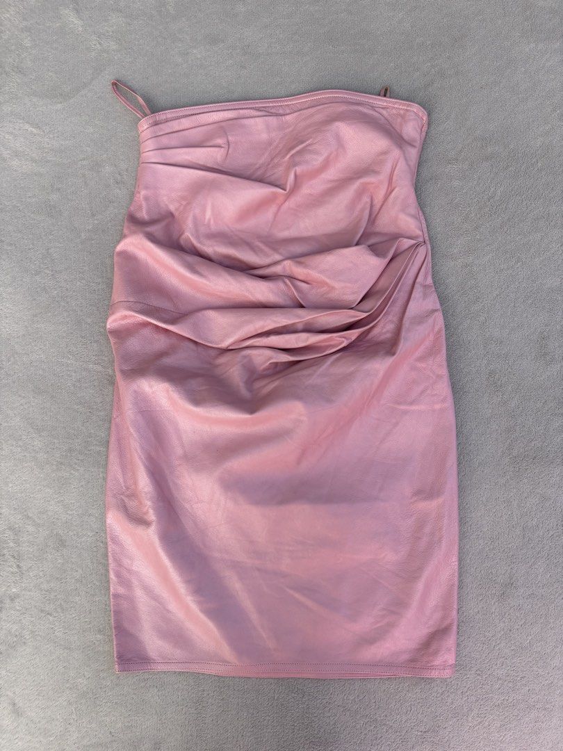 2000s Loewe Archive Draped Leather Strapless Dress (Category: Dresses) located in Baguio. Submitted by thecollector2600 (Listing ID 1470394777, Image 2). Description: Pit to pit-14” Length-26”.