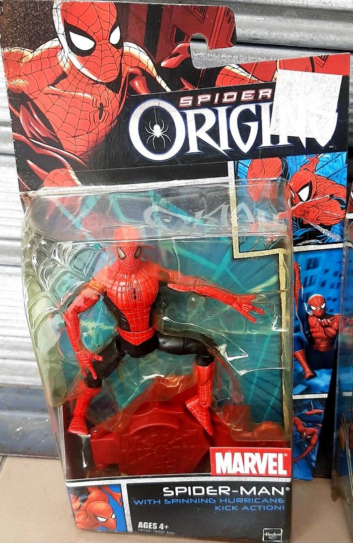 2006 Hasbro Spider-Man Origins Action Figures (Category: Action & Battle Toys) located in Liloan. Submitted by angelyneroberts_171329 (Listing ID 1470438303, Image 1). Description: FOR SALE 2006 Hasbro Spider-Man Origins Action Figures DESCRIPTION : - Released by Hasbro in 2006. - 1:12 scale (6 in.) - Spider-Man (Spinning Hurricane Kick Action). - Black Suit / Secret Wars Spider-Man (Missile Attack Glider). - Spider-Man (Magnetic Shoot & Grab Act