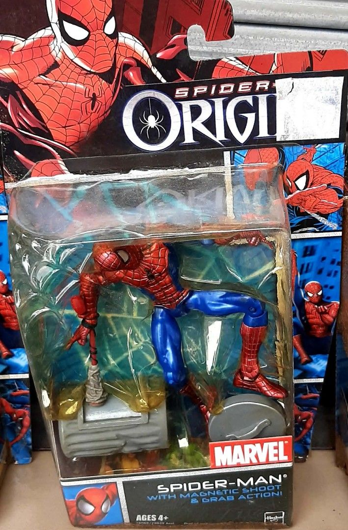 2006 Hasbro Spider-Man Origins Action Figures (Category: Action & Battle Toys) located in Liloan. Submitted by angelyneroberts_171329 (Listing ID 1470438303, Image 2). Description: FOR SALE 2006 Hasbro Spider-Man Origins Action Figures DESCRIPTION : - Released by Hasbro in 2006. - 1:12 scale (6 in.) - Spider-Man (Spinning Hurricane Kick Action). - Black Suit / Secret Wars Spider-Man (Missile Attack Glider). - Spider-Man (Magnetic Shoot & Grab Act