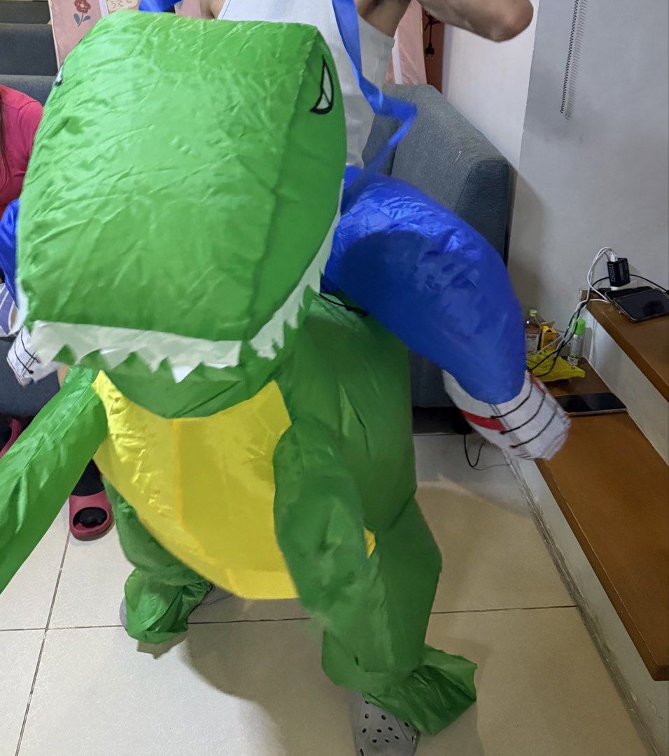 2 pcs Inflatable Dinosaur Riding Costume (Category: Sets & Coordinates) located in Quezon City. Submitted by cescaaa (Listing ID 1470366874, Image 2). Description: Once used For 160cm - 190 cm.