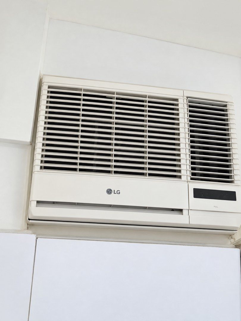 2HP LG Window Air Conditioner Inverter (Category: Air Conditioning and Heating) located in Quezon City. Submitted by r.tp07 (Listing ID 1470485599, Image 1). Description: - Brand: LG - Type: Window Air Conditioner inverter 2HP - Color: Clean White - Dimensions: 25" wide x 16" high x 28" deep - Features: Horizontal front louvers and easy-to-use digital control panel - Condition: Well-maintained Rfs: Upgrade.