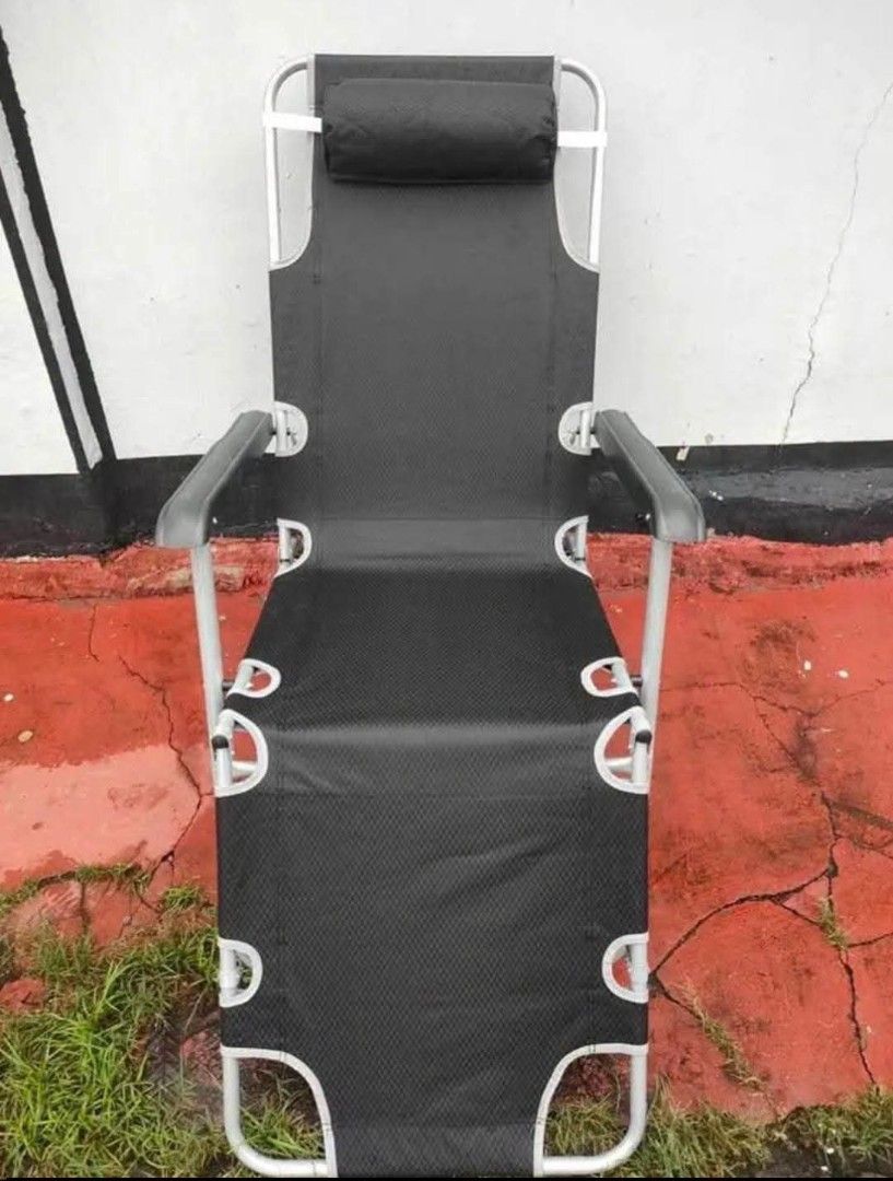 2in1 RECLINING CHAIR HEAVY DUTY (Category: Outdoor Furniture) located in Manila. Submitted by zhaeila23 (Listing ID 1470413686, Image 1). Description: Onhand and Brandnew💯 2 in 1 Reclining Chair/Folding Bed ✅Heavyduty🔥 ✅100kgs capacity Black🖤 avail color! ₱1,200 only!! ₱1,200 only!! 📍Sanmiguel, Pasig Location Deliver COD with sf/Pickup🛵.