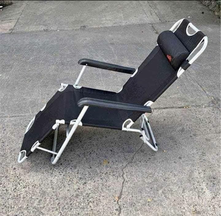 2in1 RECLINING CHAIR HEAVY DUTY (Category: Outdoor Furniture) located in Manila. Submitted by zhaeila23 (Listing ID 1470413686, Image 3). Description: Onhand and Brandnew💯 2 in 1 Reclining Chair/Folding Bed ✅Heavyduty🔥 ✅100kgs capacity Black🖤 avail color! ₱1,200 only!! ₱1,200 only!! 📍Sanmiguel, Pasig Location Deliver COD with sf/Pickup🛵.