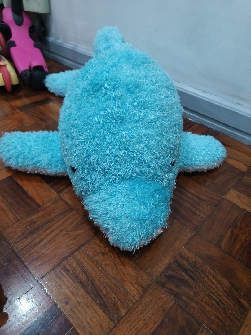 36" dolphin Toy (light blue) (Category: Plushies & Soft Toys) located in Manila. Submitted by cleverdog_a9b18a (Listing ID 1470350844, Image 2). Description: 36" dolphin toy (light blue) 2 way octopus (happy or sad) Gary Snail Stuff toy .