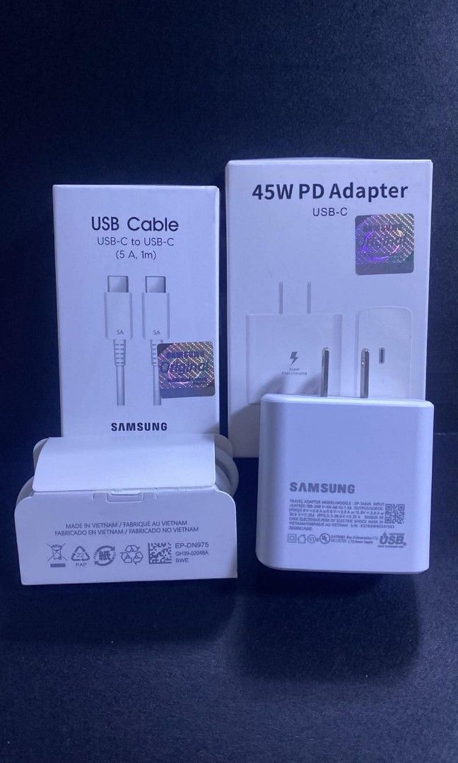 45W ADAPTER USB-C & USB-C to C cable charger (Category: Chargers & Cables) located in Manila. Submitted by pricious (Listing ID 1470443398, Image 1). Description: .