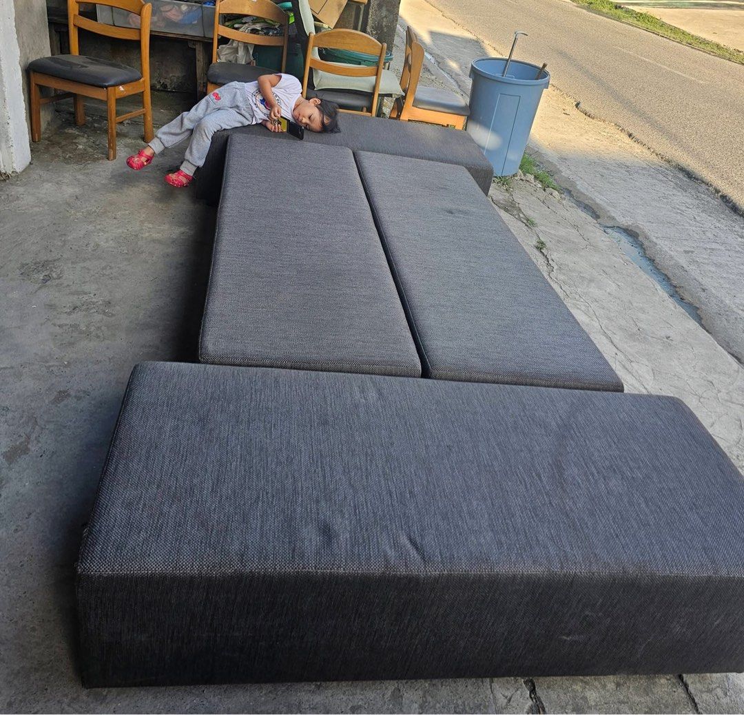 4 PCS MODERN INDOOR / OUTDOOR MODULAR SOFA / LONG BENCH (Category: Chairs) located in Sablan. Submitted by gongonshelley12 (Listing ID 1470538587, Image 2). Description: NEW ARRIVAL!!! FIRST TO PAY 4 PCS MODERN INDOOR / OUTDOOR MODULAR SOFA / LONG BENCH 3 - 4 SEATER PER BENCH, MALAKI TO PWEDENG HIGAAN JAPAN SURPLUS ✅ EXCELLENT CONDITION, ALMOST NEW! ✅ HEAVY DUTY UPHOLSTERED BENCHES ✅ PERFECT FOR INDOOR / OUTDOOR GATHERINGS, FAMILY PARTIES, OR BUS
