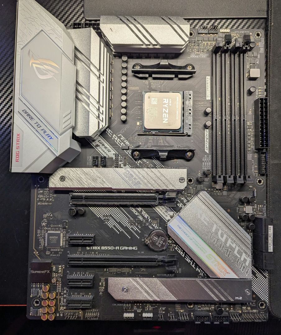 5800X3D + ROG Strix B550-A Gaming (Category: Computer Parts) located in Rizal. Submitted by mltech (Listing ID 1470458759, Image 1). Description: FOR SALE: Ryzen 7 5800X3D + ASUS ROG Strix B550-A Gaming Bundle Selling Price: ₱28,500 - AMD Ryzen 7 5800X3D - ASUS ROG Strix B550-A Gaming - AM4 platform - Excellent gaming performance - Ideal for a high-performance AM4 gaming build Location: Rodriguez, Rizal (Princess Rica Shop) Pickup, Lalamove, or M