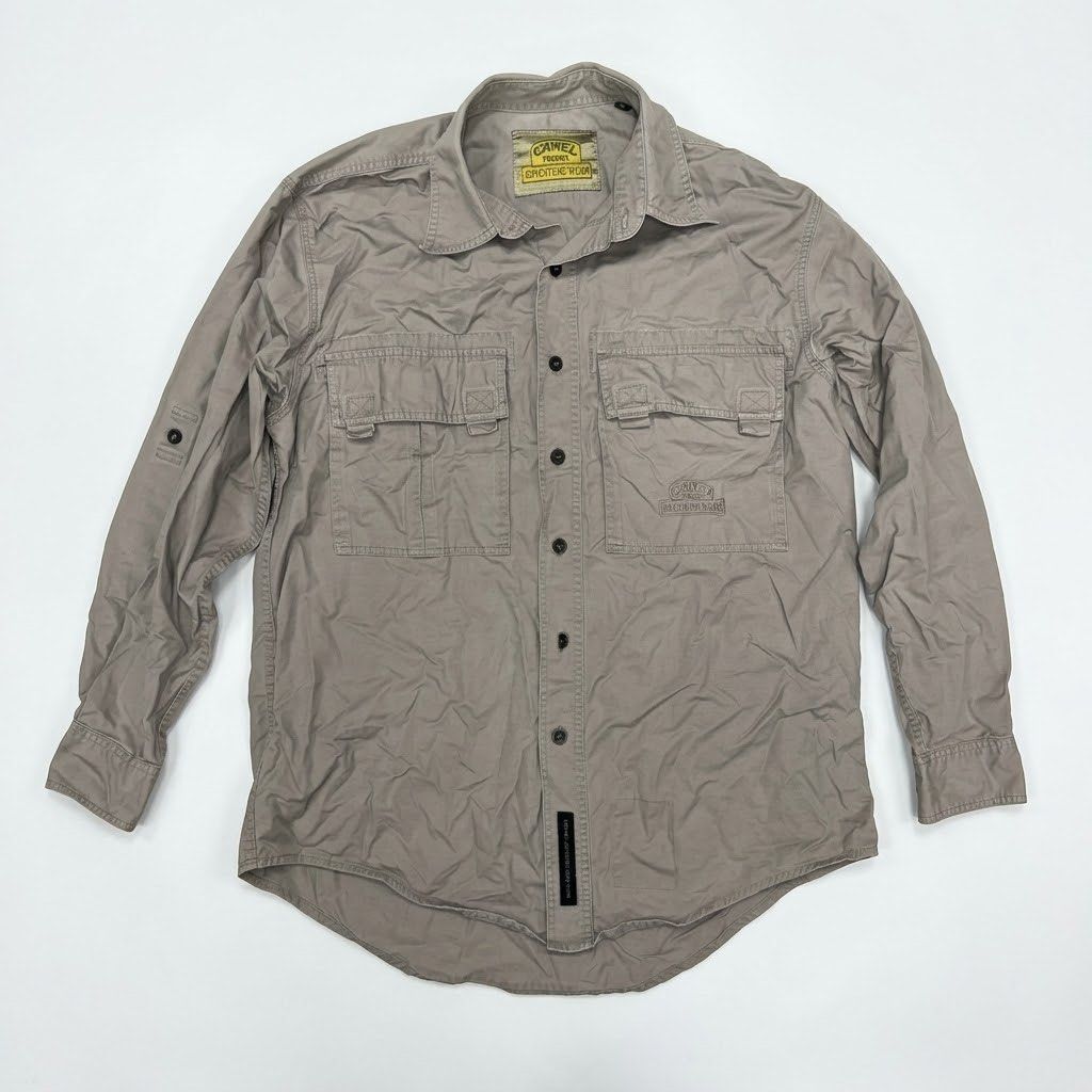 90s Camel Trophy Safari Utility Shirt (Category: Tshirts & Polo Shirts ) located in Manila. Submitted by josh_4386 (Listing ID 1470382479, Image 1). Description: 90s Camel Trophy Safari Utility Shirt. Size: M Measurements: W: 21 L: 26 ₱1400 .