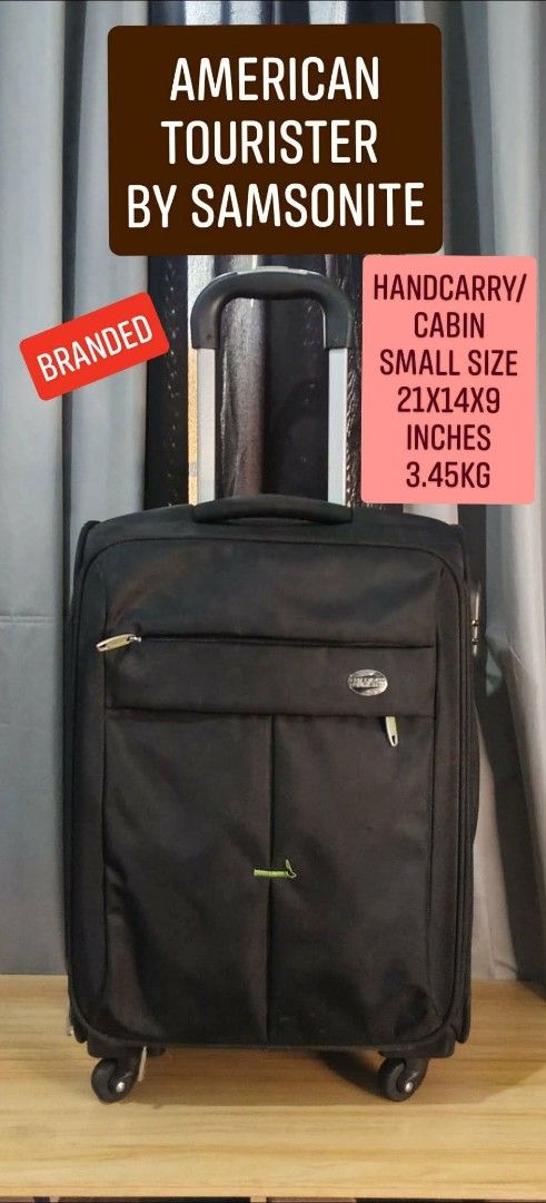 🧳 AMERICAN TOURISTER BY SAMSONITE (Category: Luggage) located in Manila. Submitted by chocoman0235367 (Listing ID 1470413403, Image 1). Description: NEW ARRIVAL‼️ BRANDED AMERICAN TOURISTER BY SAMSONITE SPINNER LUGGAGE Carry on,cabin,small Size 🔰Softcase Nylon Polyester 🔰Top and Side Carrier Handle 🔰Telescopic Push Handle 🔰Smooth and Silent 360 Rotation wheels 🔰Front and Back zipper Pocket 🔰Wide space Suitcase With Support Strap and Pocket