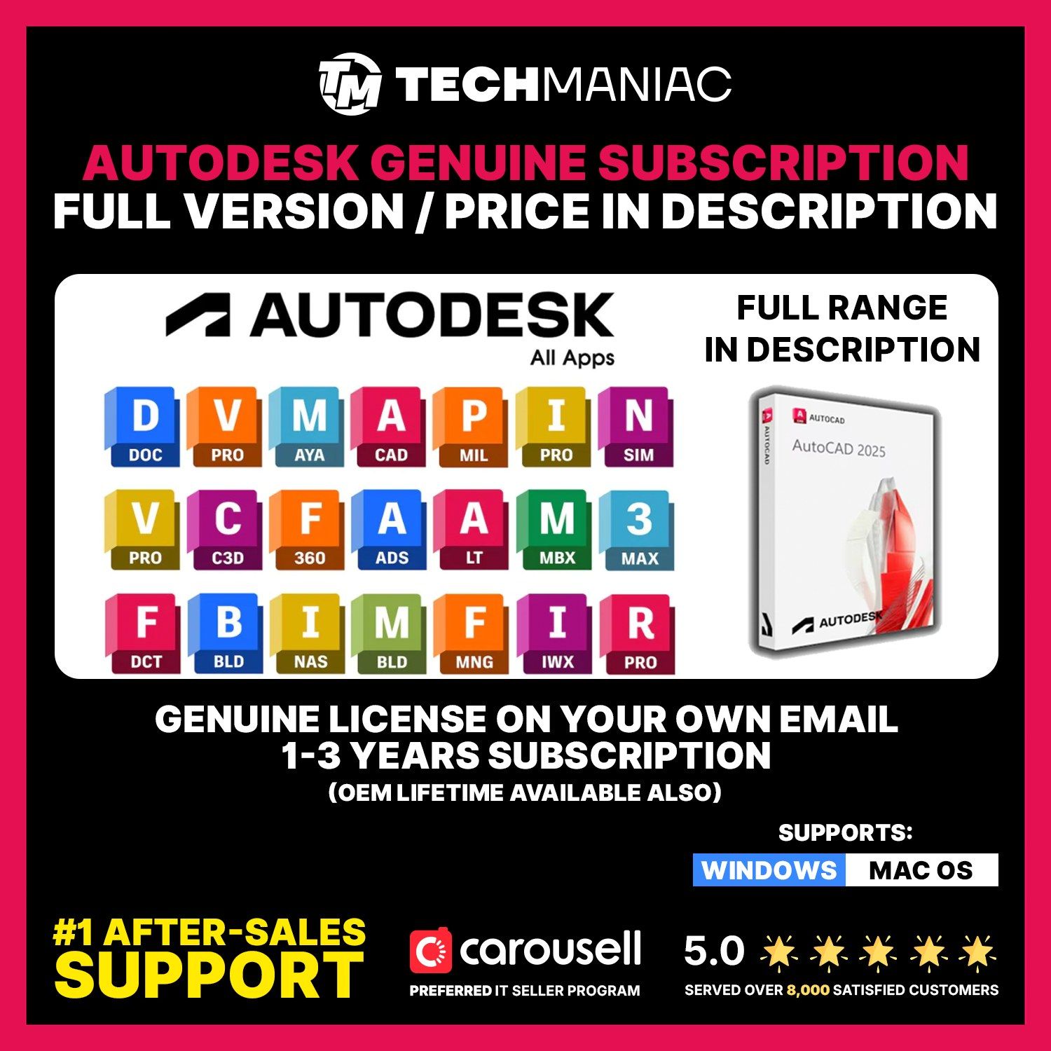 🔥 Autodesk 2027 Genuine License (1 / 2 / 3 Years) | AutoCAD / Revit ...