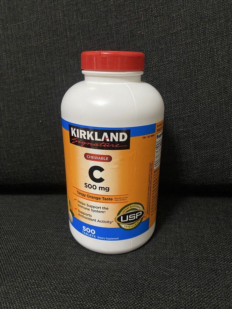 💯 Kirkland Vitamins C (Category: Sports & Fitness Nutrition) located in Manila. Submitted by s.itemseller (Listing ID 1470418778, Image 1). Description: - 💯 Original Kirkland Vitamins - chewable -500 mg/ 500 tablets -12/2027 - bought in US.