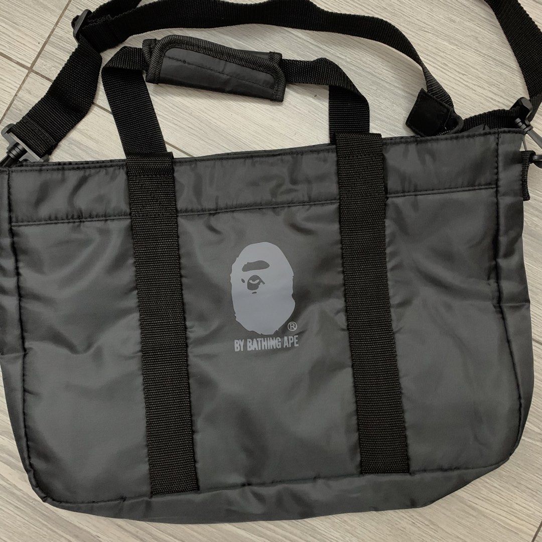 A Bathing Ape BAPE Black Tote Shoulder Bag (Category: Tote Bags) located in Manila. Submitted by arxxxm (Listing ID 1470538561, Image 2). Description: A Bathing Ape BAPE Black Tote Shoulder Bag excellent condition with ziplock can fit laptop 1000 + sf 📥.