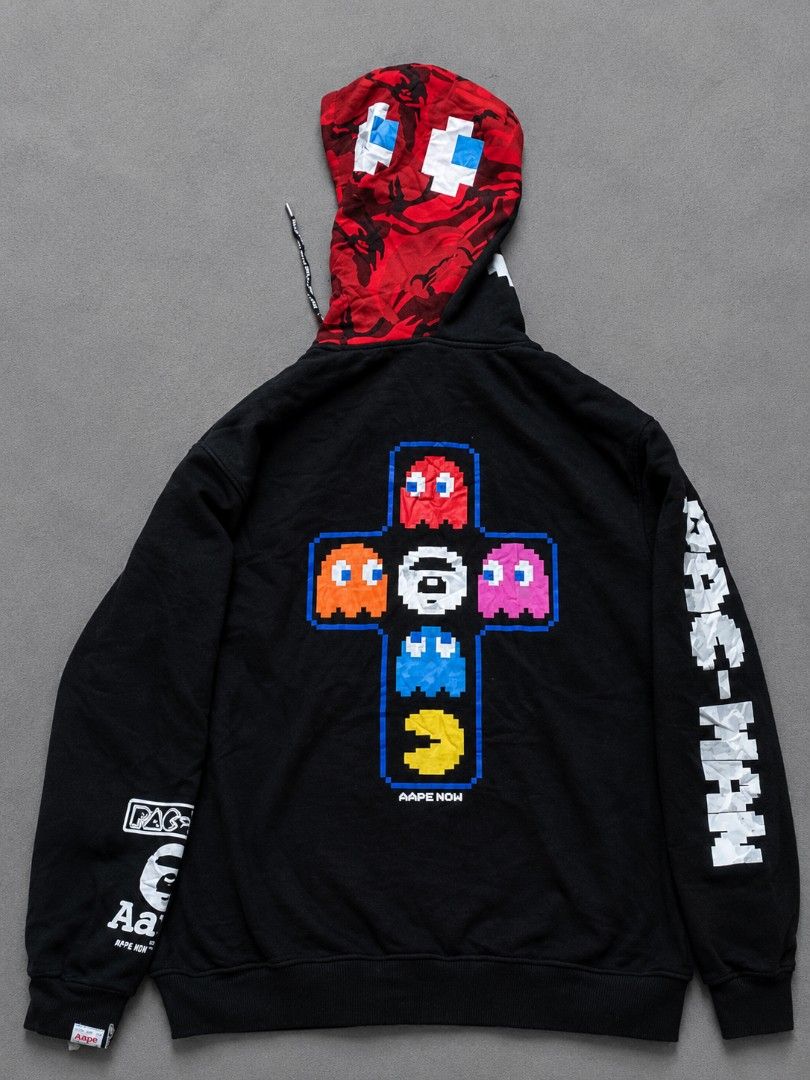 Aape x pacman collaboration jacket (Category: Coats, Jackets and Outerwear) located in Danao, Cebu. Submitted by fashion_hub69 (Listing ID 1470412396, Image 1). Description: Aape X pacman collaboration jacket 9/10 condi need wash only 750 plus sf fix jnt courier gcash payment.