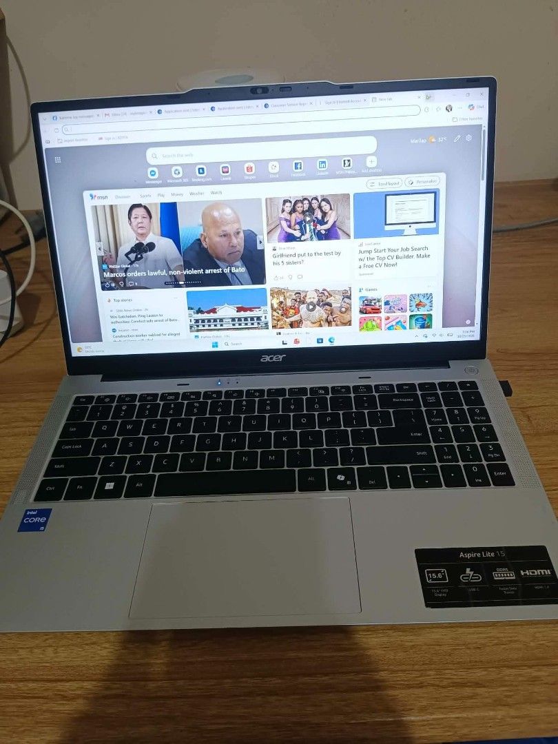 Acer Aspire Lite 15 Intel Core i5 Laptop (Category: Laptops & Notebooks) located in Manila. Submitted by patshoeandrock (Listing ID 1470355628, Image 2). Description: Acer Aspire Lite 15 Core Specifications Processor: Intel Core i5-13500H (12 Cores, 16 Threads, up to 4.70 GHz) Memory: 16GB DDR4 3200MHz RAM Storage: 512GB M.2 NVMe PCIe SSD (Upgradeable via M.2 2280 form factor) Graphics: Intel UHD Graphics Display: 15.6-inch Full HD (1920 x 1080) 