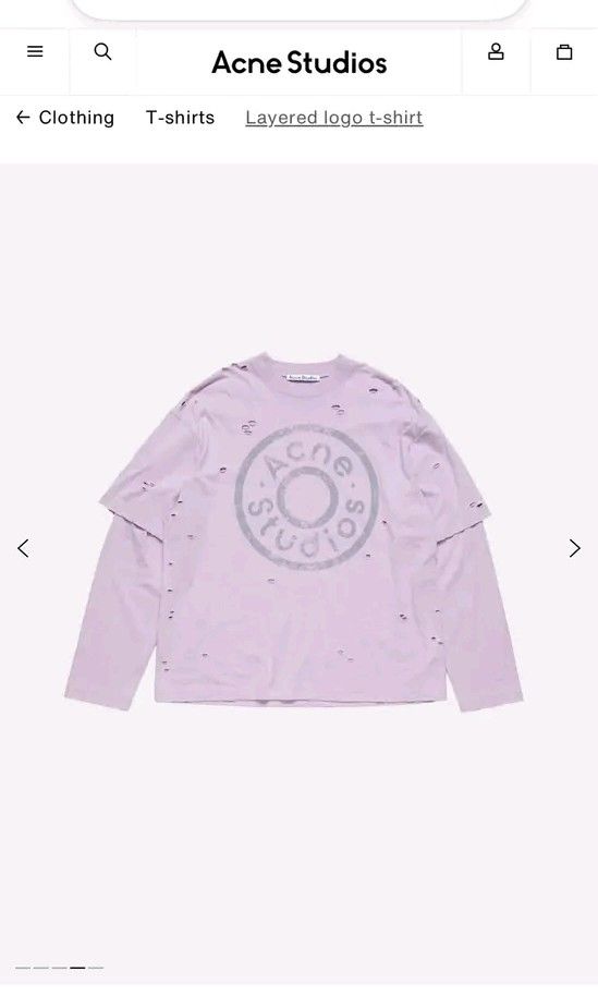 ACN3 STUDI0S layered logo distress (Category: Luxury Apparel) located in Navotas City. Submitted by DalVintage (Listing ID 1470507659, Image 2). Description: ACNE STUDIOS DISTRESS SMALL FIT LARGE 23 WIDTH 27 LENGTH.
