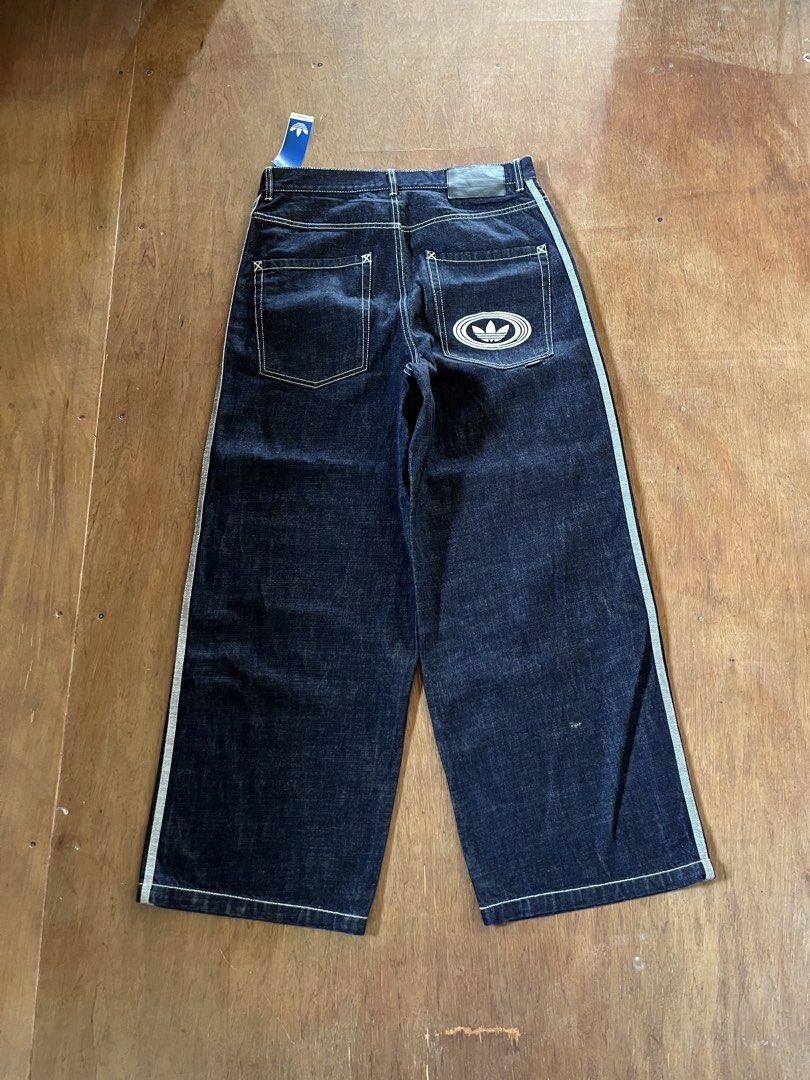 Adidas baggy pants (Category: Jeans) located in San Simon. Submitted by wegintal (Listing ID 1470370356, Image 3). Description: Brandnew adidas raw denim baggy pants Not thrifted Waist: 34 Length: 42 hem:11.5 ₱4500+sf.