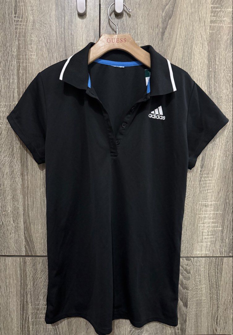 Adidas black polo (Category: Activewear) located in Manila. Submitted by mariadarna (Listing ID 1470506669, Image 1). Description: Adidas polo shirt active wear from Japan.