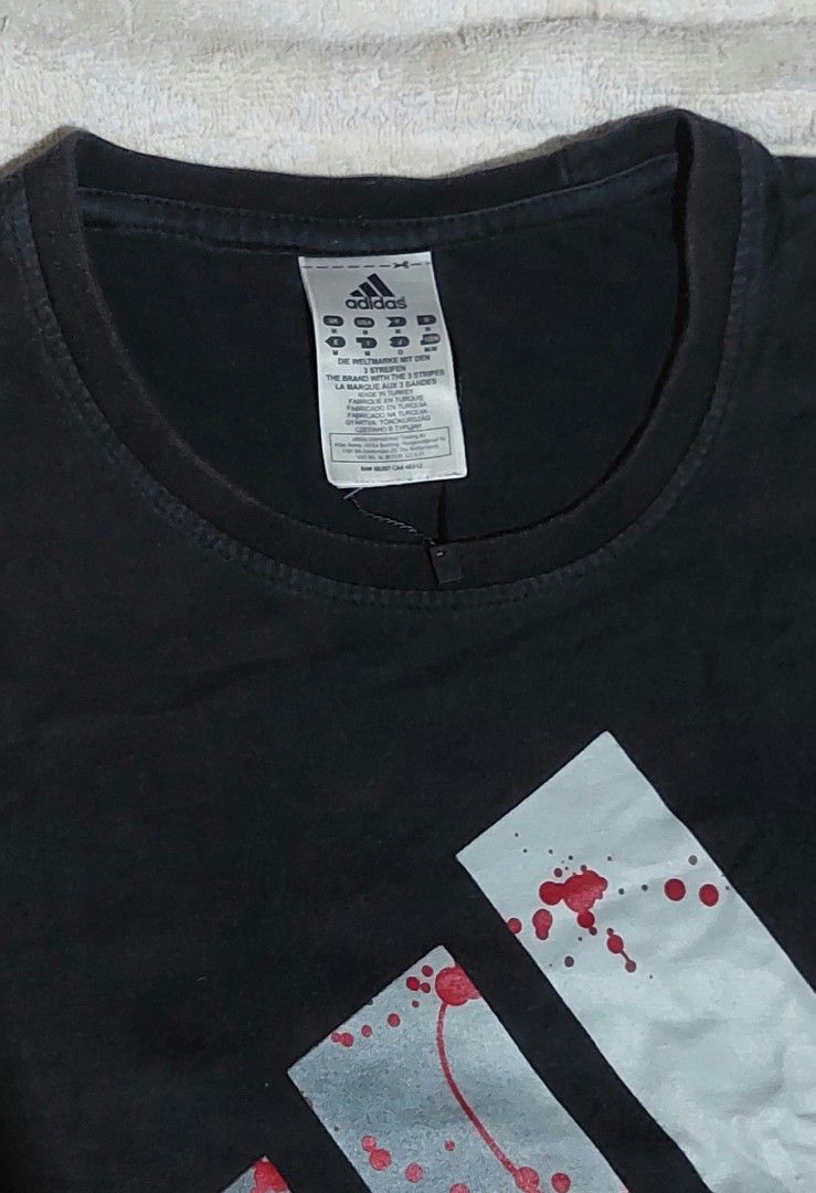 Adidas blood splatter (Category: Tshirts & Polo Shirts ) located in Daet. Submitted by stonervoid (Listing ID 1470511444, Image 2). Description: Adidas blood splatter tshirt 20x26 300 shipped.