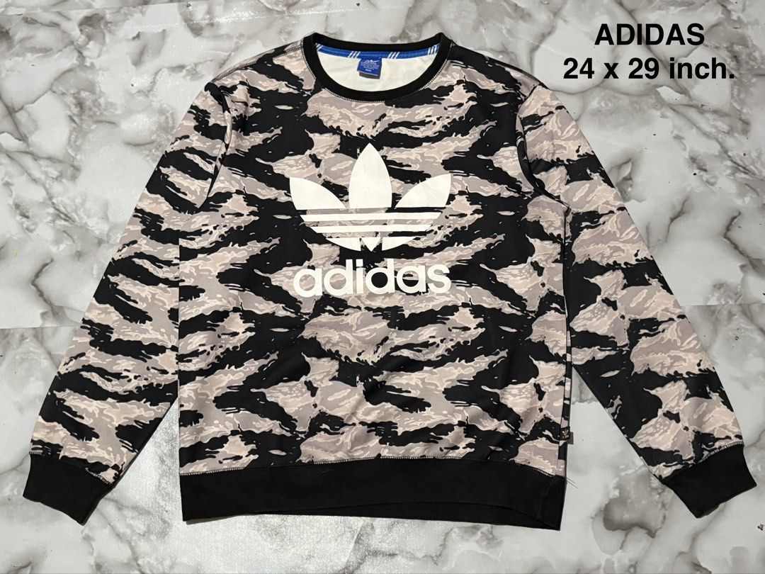 Adidas Camouflage crewneck (Category: Coats, Jackets and Outerwear) located in Quezon City. Submitted by pinkystrends.co (Listing ID 1470486952, Image 1). Description: .