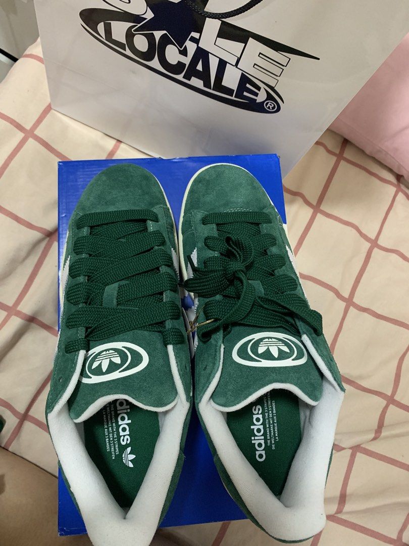 Adidas Campus 00s Green White (Category: Sneakers) located in Manila. Submitted by xia.mpagne (Listing ID 1470419893, Image 3). Description: - Model: Adidas Campus 00s - Colorway: Green and White - Condition: Brand new - Features: Chunky laces, premium suede upper, classic gum sole - Inclusions: Original blue Adidas shoebox and Sole Locale paper bag Ordered wrong size. Bought from Sole Locale. .