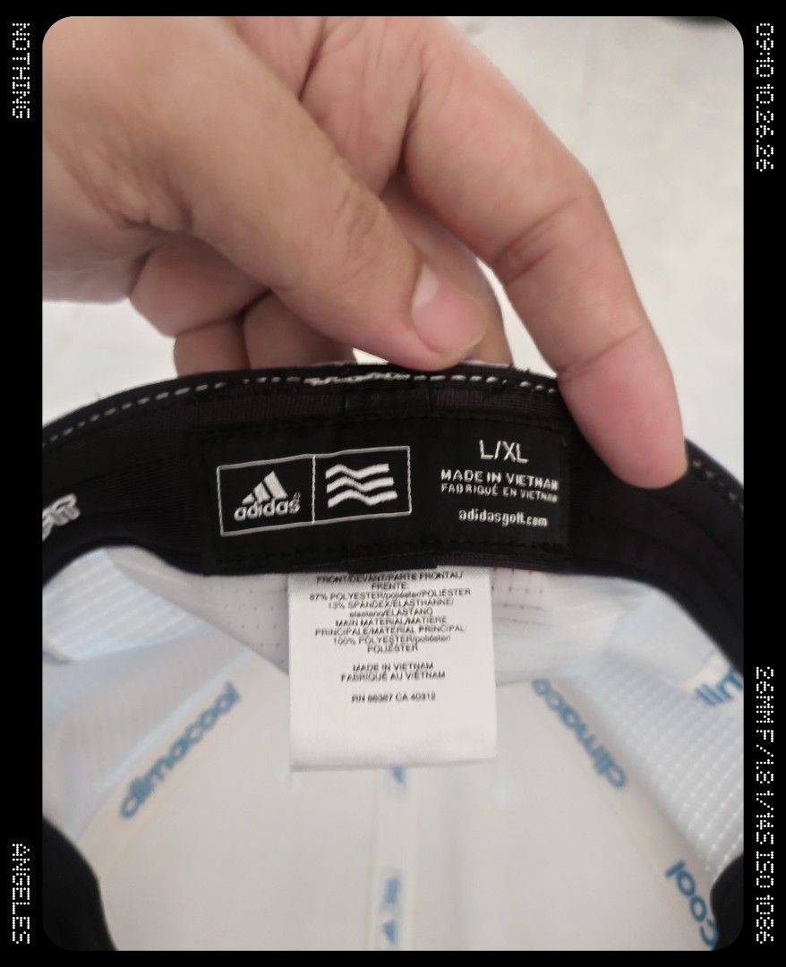 Adidas flexfit climacool cap (Category: Caps & Hats) located in Angeles City. Submitted by poweredbyrice (Listing ID 1470354998, Image 3). Description: Adidas flexfit climacool cap off-white or white size L/XL no issue, maluwag lng sakin hindi kasi sya adjustable jnt delivery gcash mop need money din or hanap ako adidas aeroready white cap.