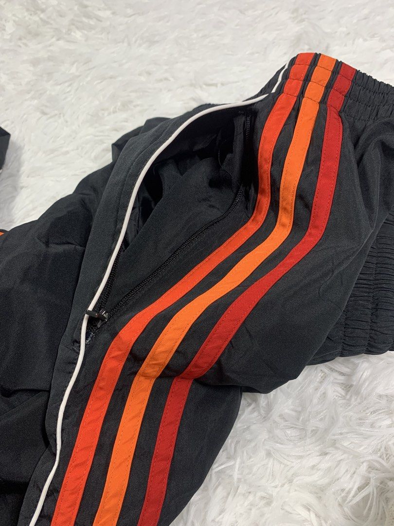 Adidas Gradient Three-Stripe Panel Trackpants (Category: Activewear) located in Mandaluyong City. Submitted by ikonicpieces (Listing ID 1470533727, Image 3). Description: BASA MUNA BAGO BUMILI! Dimes: W: 26” - 32” L: 39” Front Rise: 11” Leg Hole: 6.5” Size on tag (Youth size) : L Size Fit: S Color rate: 9/10 Condition: 9/10 Issue: X MINE: 599 💳 PAYMENT: GCash / GoTyme 🚚 SHIPPING: J&T - Payment first 📍 PLEASE NOTE -Thrifted item. Please manage 