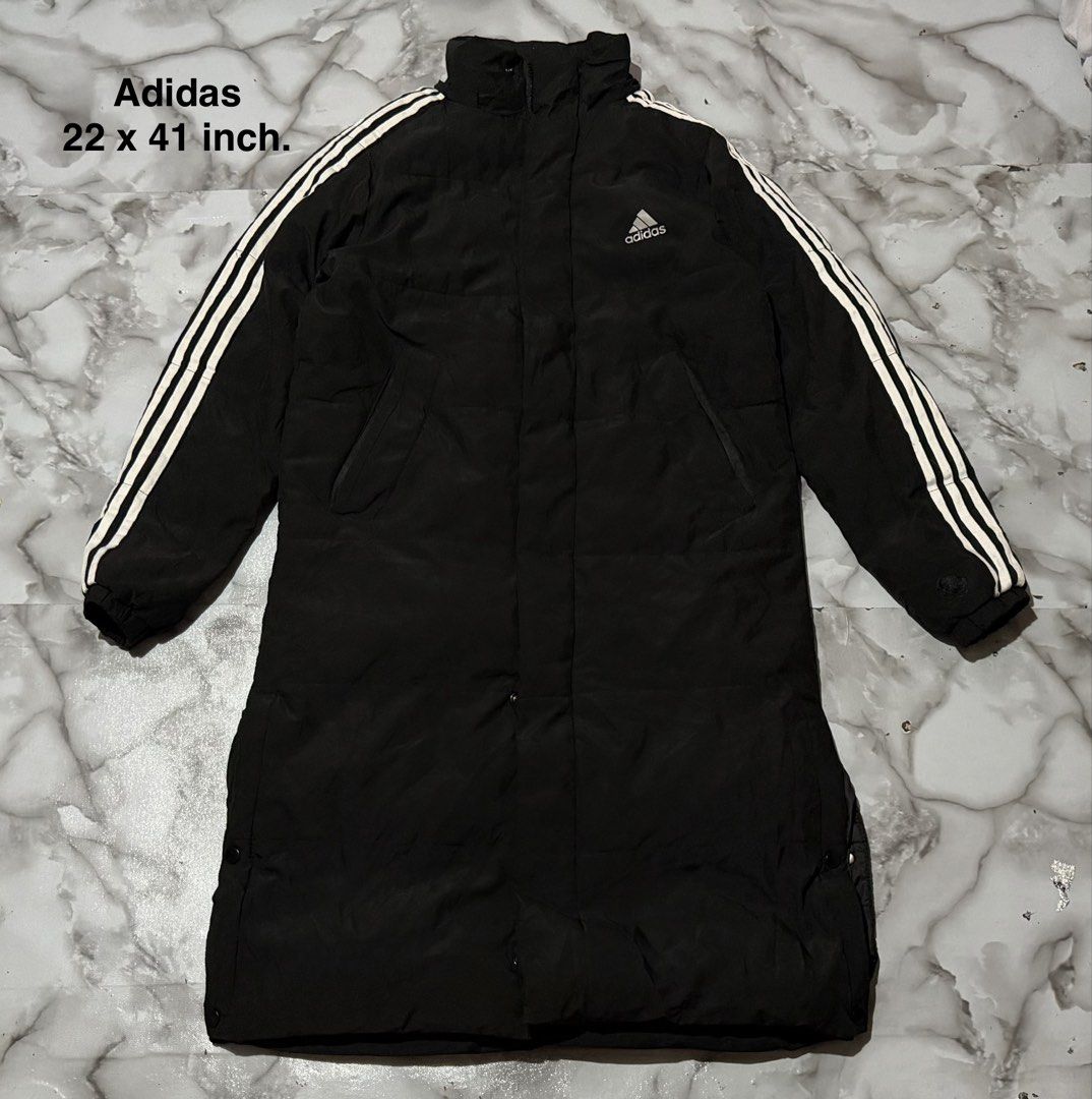 Adidas long puffer jacket (Category: Coats, Jackets and Outerwear) located in Quezon City. Submitted by pinkystrends.co (Listing ID 1470489072, Image 1). Description: .