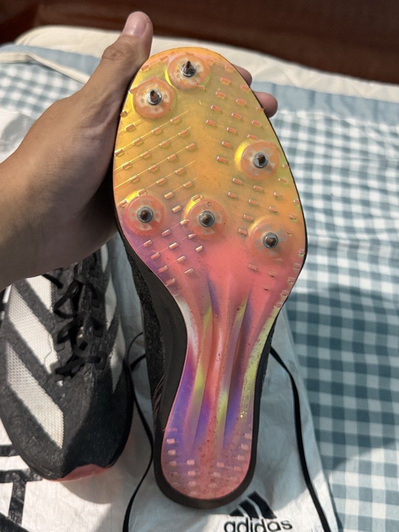 Adidas Running Shoes Black White (Category: Sneakers) located in Manila. Submitted by anddrei26 (Listing ID 1470545011, Image 3). Description: Adizero Prime Sp3 Strung Rarely Use Only 10 times before my injury Size 8 .