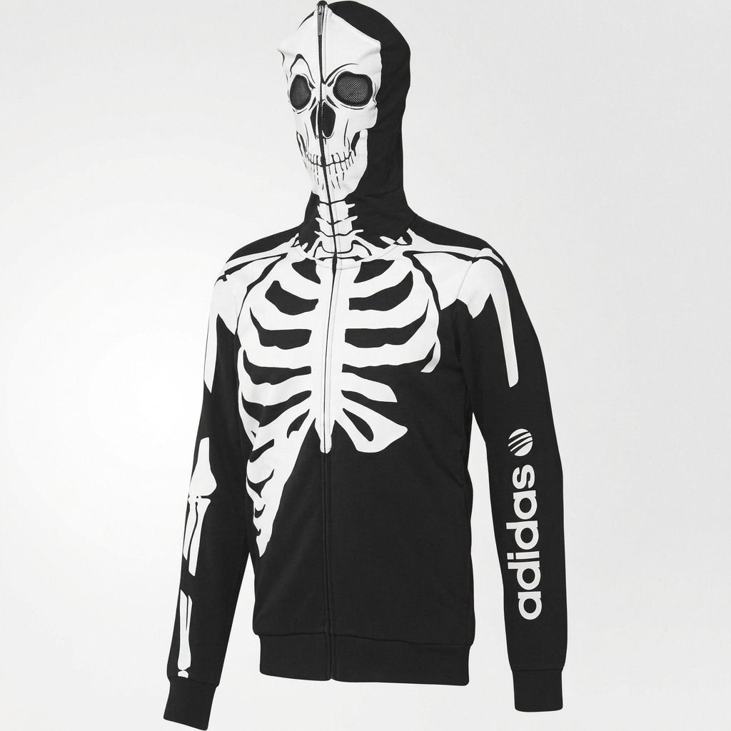 Adidas Skeleton Full-Zip Hoodie (Category: Coats, Jackets and Outerwear) located in Caloocan City. Submitted by blackrainxd (Listing ID 1470511764, Image 2). Description: Excellent Condition Size XL Width 21 Length 27 Color rate 9/10 No issue 980 shipped Tuguegarao City, Cagayan 📍 .