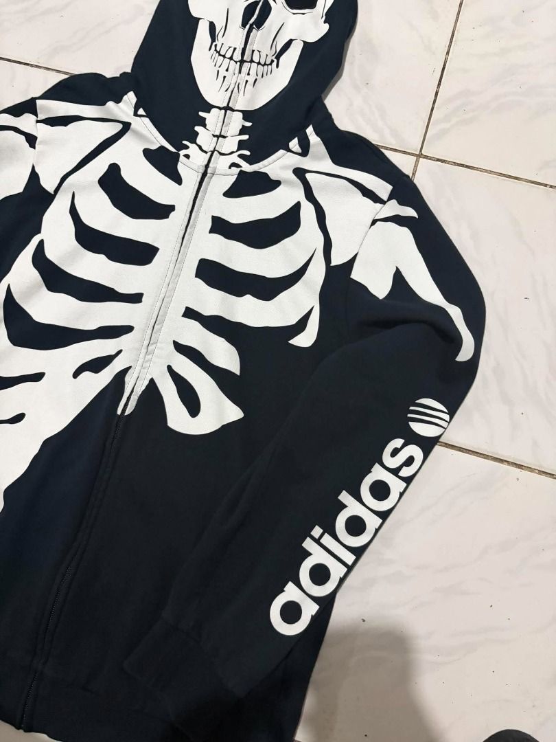 Adidas Skeleton Full-Zip Hoodie (Category: Coats, Jackets and Outerwear) located in Caloocan City. Submitted by blackrainxd (Listing ID 1470511764, Image 3). Description: Excellent Condition Size XL Width 21 Length 27 Color rate 9/10 No issue 980 shipped Tuguegarao City, Cagayan 📍 .