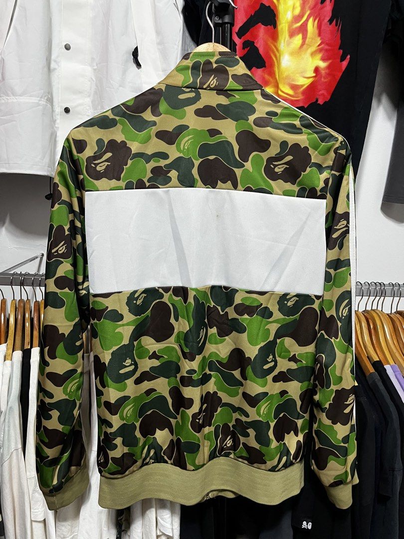 Adidas x A Bathing Ape Firebird Bape Track Jacket (Category: Coats, Jackets and Outerwear) located in Cabuyao City. Submitted by undergroundthrift03 (Listing ID 1470522634, Image 2). Description: Brand: Bape Dimes: 20 X 26.5 Colorate: 9.8/10 Condition: 9.8/10 Issue: None Mode of payment: Gcash (Pay now ship now) Mode of shipping: J&t Location: Cabuyao, Laguna.