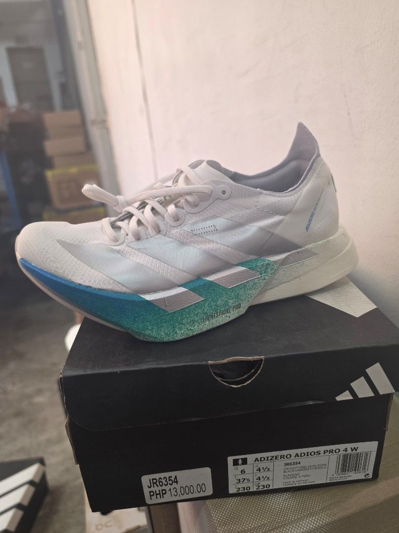 Adizero Adios Pro 4 Womens 6US (Category: Sneakers) located in Cavite. Submitted by jmccm (Listing ID 1470410901, Image 1). Description: brand new us 6.