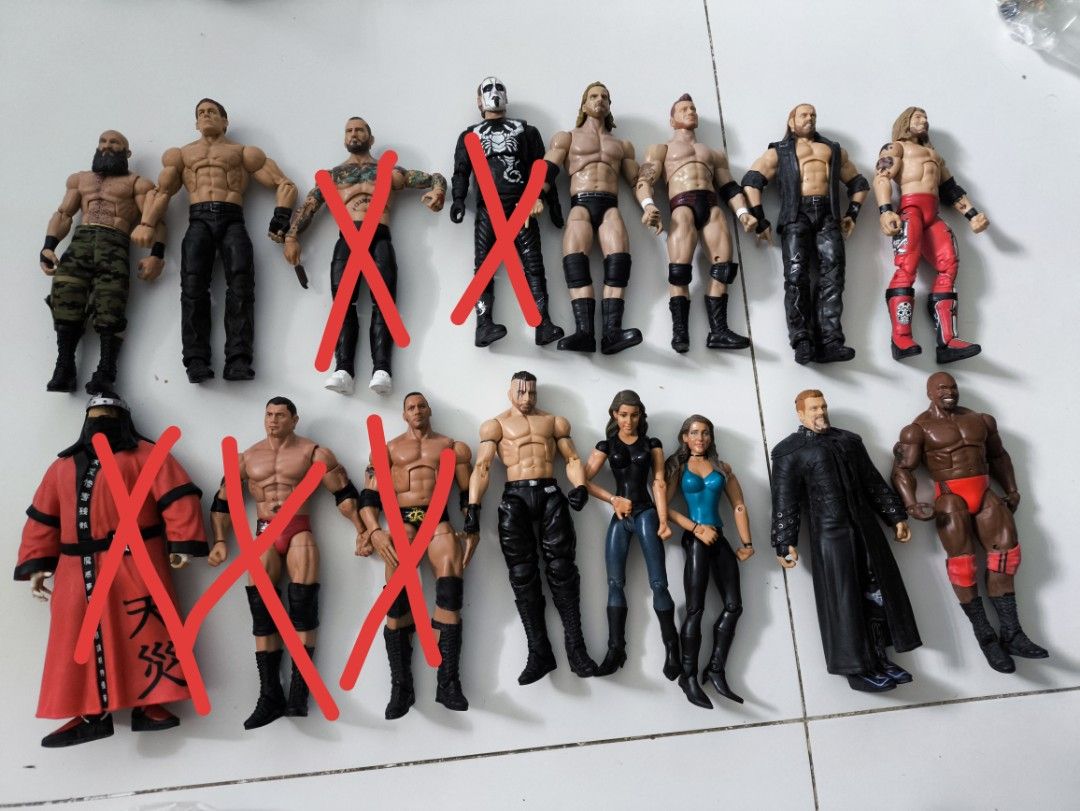 Aew Wwe elite figures cm punk sting the rock batista etc, Toys ...