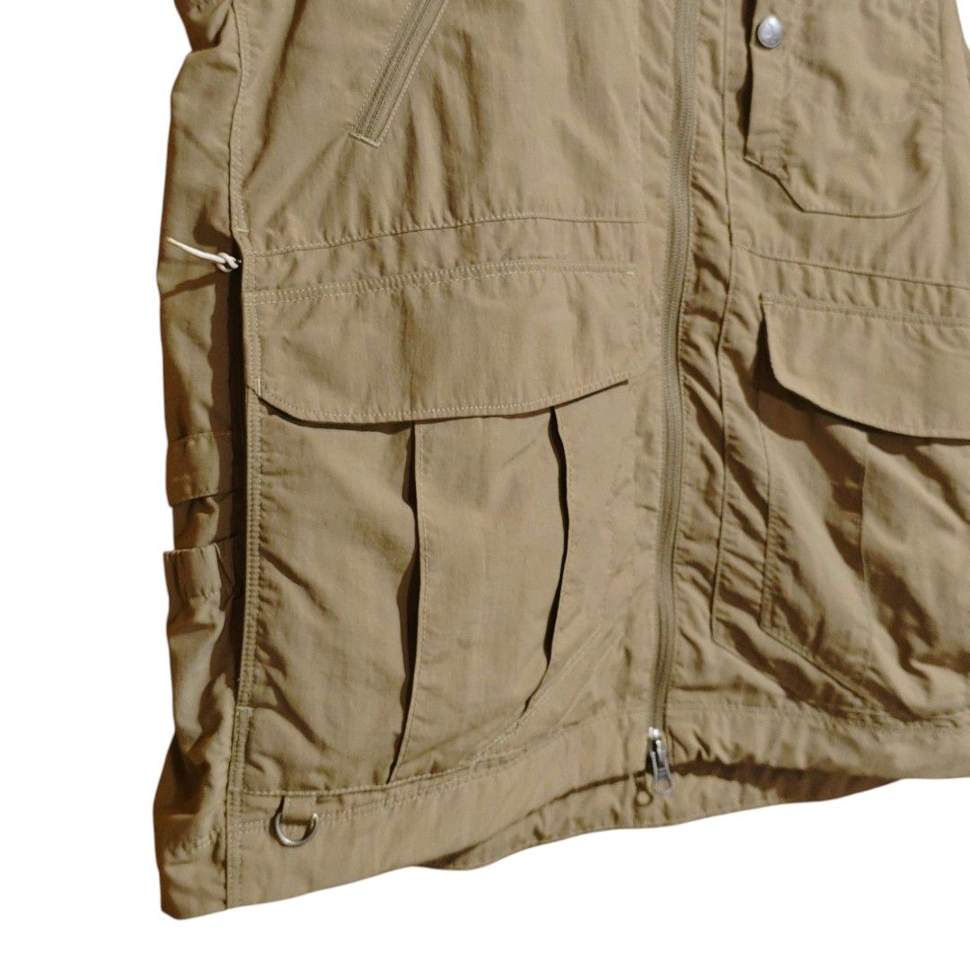 AIGLE Actimum Vintage Technical Utility Vest (Category: Coats, Jackets and Outerwear) located in Quezon City. Submitted by oldturnedtogold (Listing ID 1470349448, Image 2). Description: AIGLE Actimum Vintage Technical Utility Vest Size Medium Beige/Khaki Shoulder Width - 16" Body length - 26" Chest Width - 22" Details: - Authentic Aigle Actimum vintage outdoor line - nylon fabric - lightweight and quick-dry - LOTSSS OF POCKETSSSS (front pockets h