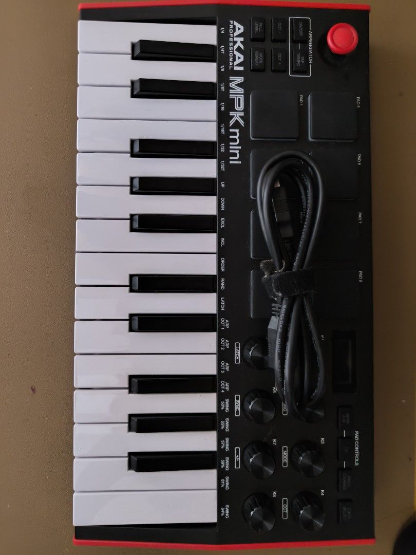Akai MPK Mini MK3 MIDI Keyboard Controller (Category: Musical Instruments) located in Caloocan City. Submitted by crayyyyy (Listing ID 1470426176, Image 2). Description: Selling my Akai MPK Mini MK3 MIDI Keyboard Controller. ✅ Compact and portable ✅ Great for music production, beat-making, and home studio setups ✅ Includes USB cable ✅ Keyboard keys, drum pads, and control knobs Ideal for beginners, aspiring music producers, and anyone looking for
