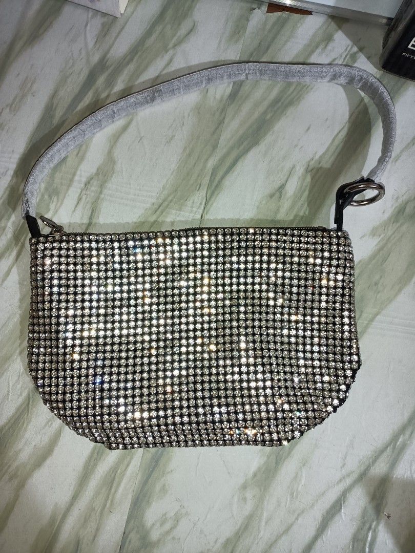 Alexander Wang Heiress Rhinestone Handbag (Category: Shoulder Bags) located in Bolinao. Submitted by shayne_0215 (Listing ID 1470415469, Image 2). Description: Ukay Source 1500 Shipped No Flaws Complete Rhinestones Mine/Deal Now, Pay Now via GCASH.