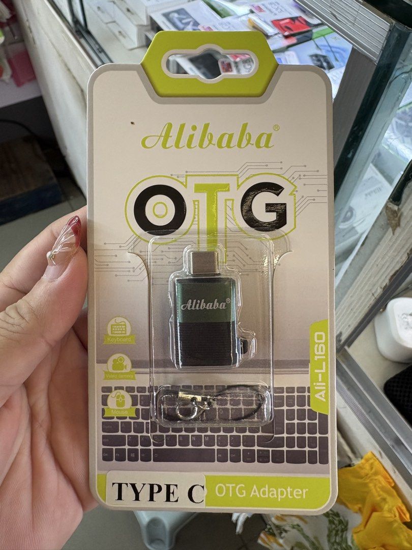 Alibaba TYPE C to OTG Adapter (Category: Other Mobile & Gadget Accessories) located in Taguig. Submitted by grassyyieeebeyb (Listing ID 1470412116, Image 1). Description: Brandnew OTG Adapter.