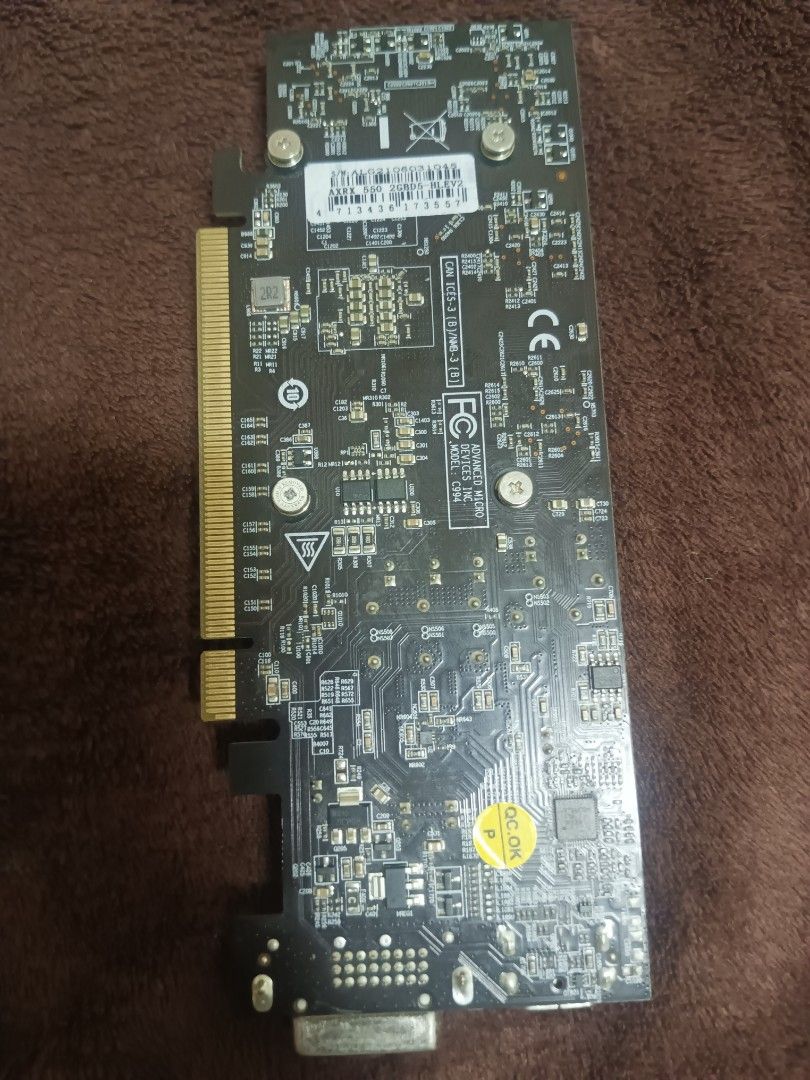 AMD Radeon RADEON 550 Video Card 2GB (Category: Computer Parts) located in Lopez. Submitted by eyexwayzi (Listing ID 1470462045, Image 2). Description: - Brand: TUL - Model: AMD Radeon 550 - Memory: 2GB - Cooling: Single fan with black shroud - Interface: Standard PCI Express - Condition: Pulled from a working system, clean PCB, ready to install - Features: Korean KC safety certification label attached.