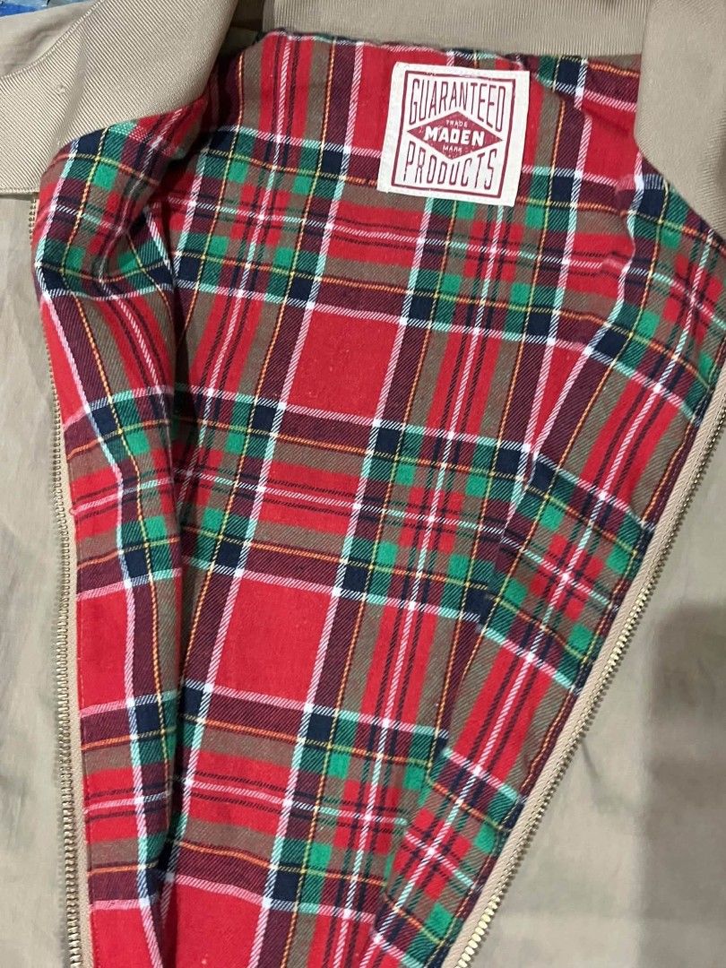 Amekaji Maden Plaid Harrington Jacket (Category: Coats, Jackets and Outerwear) located in Sindangan. Submitted by waterbop (Listing ID 1470512293, Image 3). Description: - EXCELLENT CONDITION - NO ISSUE - 10/10 COLOR RATE - RIBBINGS STILL IN EXCELLENT CONDITION ALSO PIT TO PIT: 27" LENGTH: 27" ZAMBOANGA DEL NORTE.