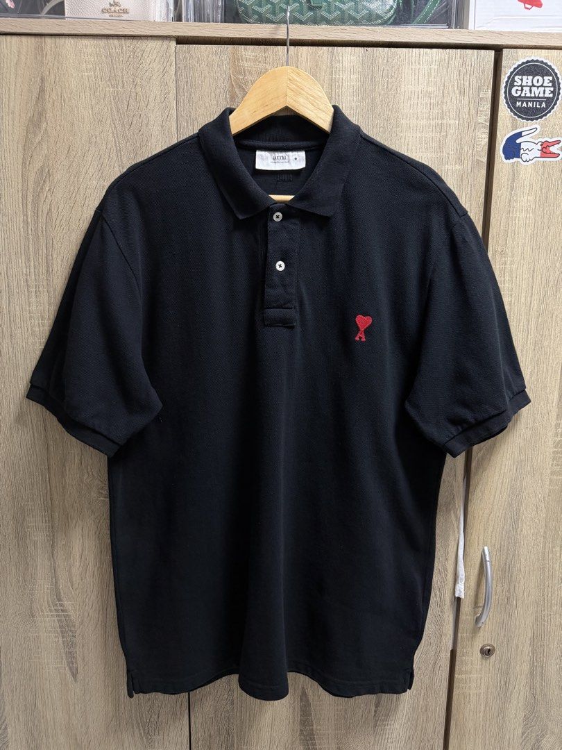 Ami Paris Polo Shirt (Category: Tshirts & Polo Shirts ) located in Cavite. Submitted by PRIVATE.Selection (Listing ID 1470391596, Image 1). Description: Ami Paris Polo Shirt Size Large W- 22 L- 29 Good as new no issues .