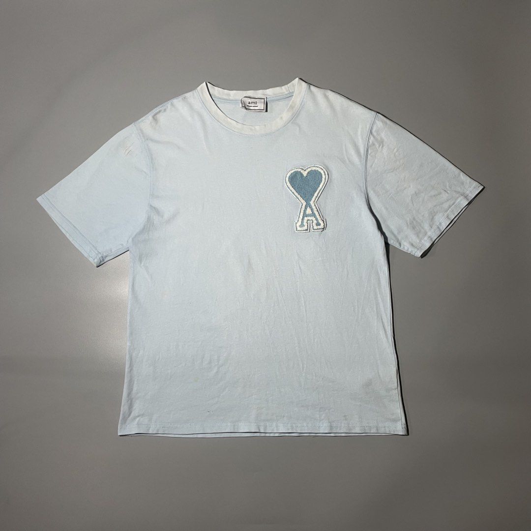 Ami Shirt (Category: Tshirts & Polo Shirts ) located in Leyte. Submitted by vincentjohn3 (Listing ID 1470362693, Image 1). Description: Ami M-L Width 20 Length: 27 Issue: minimal yellow stain Good Condition Color Rate: 9.5/10 .