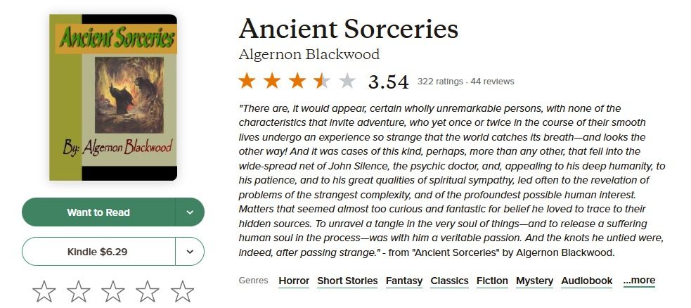 ANCIENT SORCERIES - ALGERNON BLACKWOOD (HB) (Category: Storybooks) located in Cagayan de Oro. Submitted by crome2024 (Listing ID 1470512880, Image 3). Description: .